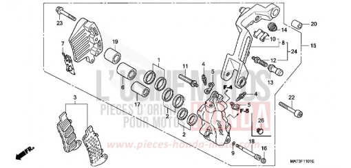 ETRIER DE FREIN AVANT (G.) CBR1100XX3 de 2003